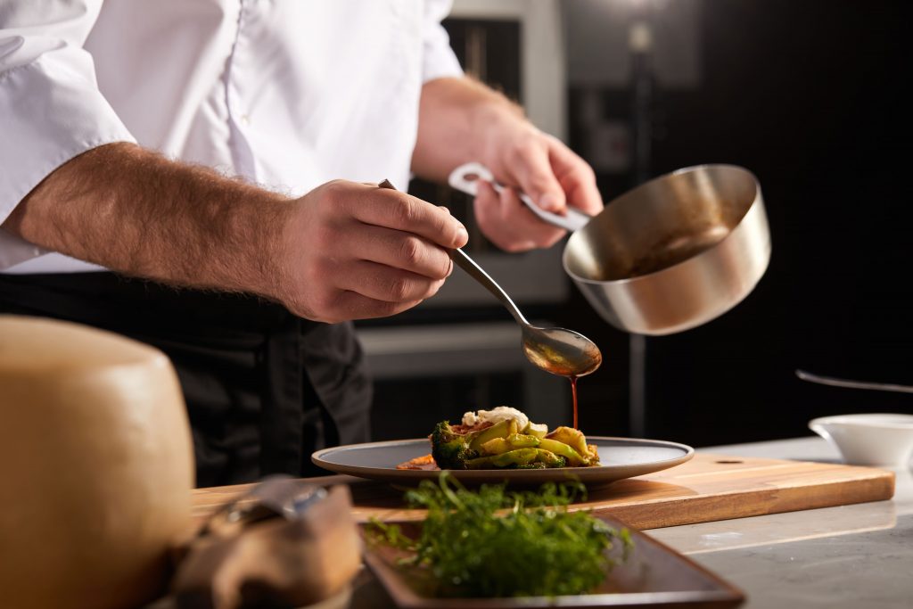 chef cooking at restaurant chef cooking at restaurant