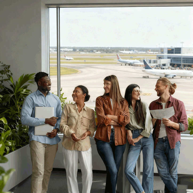 Man Looking for Travel Requirements