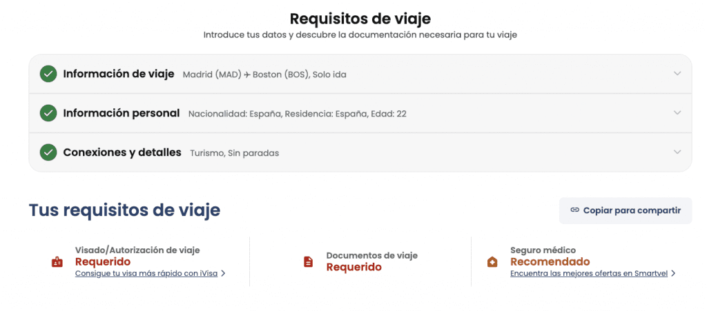 Reglas de tránsito y nacionalidad en OTA